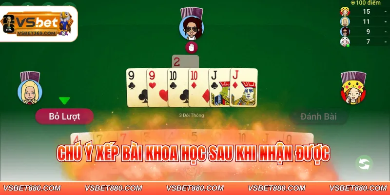 Chú ý xếp bài khoa học sau khi nhận được