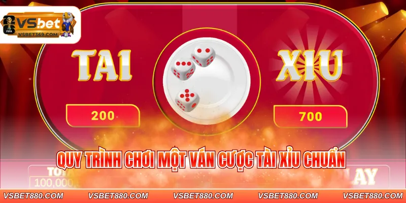 Quy trình chơi một ván cược tài xỉu chuẩn